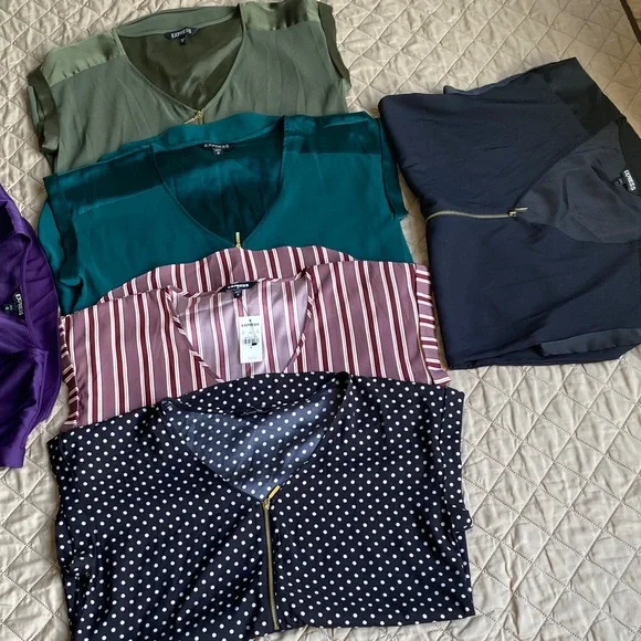 Express Women's Tops in Green, Purple, Teal, Burgundy, and Black - Picture 4 of 16